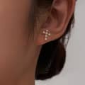 Freshwater Pearl Cross Earrings 925 Sterling Silver Classic Style 4