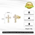 Freshwater Pearl Cross Earrings 925 Sterling Silver Classic Style 5