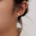 925 Sterling Silver Freshwater Pearl Zircon Dangle Tassel Chain Earrings 4