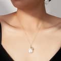 925 Sterling Silver Chain Charm Baroque Freshwater Pearl Necklace 14K Gold Plated Cross Pendant 3