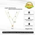 Cubic Zirconia 925 Sterling Silver Double Chain Four Leaf Clover Freshwater Pearl Necklace 5