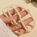 Elegant Freshwater Pearl Necklace Stainless Steel Waterproof 18K PVD Coated 2