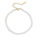 Delicate 14K Gold Plated Freshwater Pearl Beaded Bracelet 1
