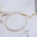 Delicate 14K Gold Plated Freshwater Pearl Beaded Bracelet 2