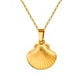 Charm Necklace Waterproof Titanium Steel Rose Shaped Charm 1