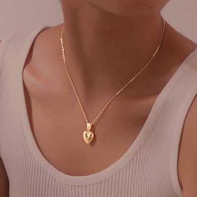 Charm Necklace Waterproof Titanium Steel Rose Shaped Charm detail 3