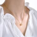 Zircon Necklace Waterproof Titanium Steel Heart Shaped Charm 5