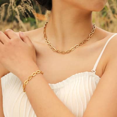 Chain Bracelet Waterproof Stainless Steel 18K Gold PVD Coated detail 2
