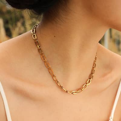 Chain Bracelet Waterproof Stainless Steel 18K Gold PVD Coated detail 4