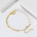 Splice Freshwater Pearl 925 Sterling Silver Cuban Chain Bracelet 2