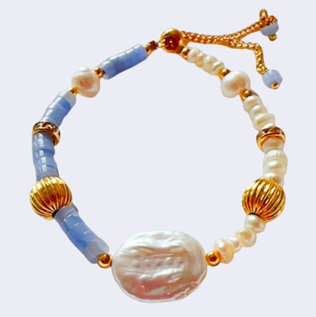 Vintage Natural Freshwater Baroque Pearl Natural Stone Bracelet - main