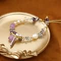 Vintage Natural Freshwater Purple Baroque Pearl Bracelet 1
