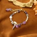Vintage Natural Freshwater Purple Baroque Pearl Bracelet 3