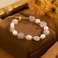 Natural Freshwater Pearl Purple Stone Bracelet 4