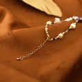 Vintage Natural Baroque Freshwater Pearl Purple Pearl Charm Bracelet 6