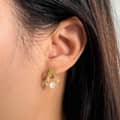 Natural Pearl Stud Earrings S925 Sterling Silver 4.5-5mm Large Pearl Stud Earrings 5