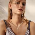 925 Sterling Silver Dangle Long Chain Tassel Threader Fringe Baroque Freshwater Pearl Drop Earrings 4