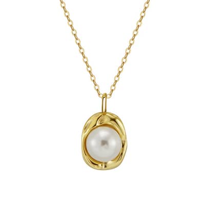 Fashionable High-end Temperament Pearl Shell Necklace Versatile Pendant detail 1