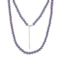 Mixed Color Shell Pearl 6mm Beaded Imitation Shell Beads 925 Sterling Silver Necklace 1