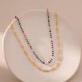 18K Gold Plated Crystal Brass Beaded Necklace Colorful Pearl Party Religious Occasions 5