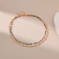18K Gold Plated Crystal Brass Beaded Necklace Colorful Pearl Party Religious Occasions 6