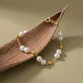 925 Sterling Silver Gold Plated Adjustable Pearl Bracelet 3