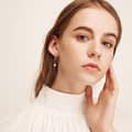 925 Sterling Silver Gold Plated Freshwater Pearl Infinite Dangle Stud Earrings 5