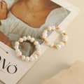 Minimalist Freshwater Pearl Ring With Handmade Beads In 18K Gold Stainless Steel 5