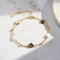 Four Leaf Clover Bracelet Shell Pearl Rhodium Plated 925 Silver 4