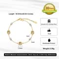 925 Silver Gold Plated Shell Pearls Lucky Clover Bracelet 5
