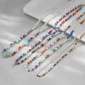 Boho Handmade Beaded Choker Colorful Half Bead Half Pearl Necklace 4