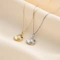 Fashion 925 Sterling Silver Freshwater Pearl 14K Gold Plated Shell Pendant Necklace 2