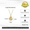 Fashion 925 Sterling Silver Freshwater Pearl 14K Gold Plated Shell Pendant Necklace 5