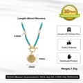 Natural Turquoise Beaded Necklace 925 Sterling Silver Handmade Freshwater Pearl Shell Pendant 5
