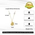 Freshwater Pearl Chain Necklace 14K Gold Plated 925 Sterling Silver with Diamond Conch Shell Pendants 5