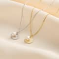 14K Gold Plated Baroque Pearl Necklace Shell Pendant 925 Sterling Silver 1