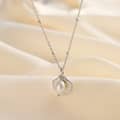 14K Gold Plated Baroque Pearl Necklace Shell Pendant 925 Sterling Silver 4