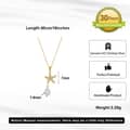 Summer Beach Fashion 925 Sterling Silver Zircon Starfish Pearl Pendant Necklace 5