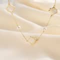 925 Sterling Silver 14K Gold Plated Shell Pearl Choker Necklace Dainty Shell Pendant 2