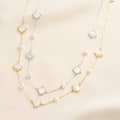 925 Sterling Silver 14K Gold Plated Shell Pearl Choker Necklace Dainty Shell Pendant 5