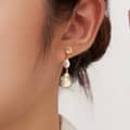 925 Silver Beach Scallop Cowrie Conch Shell Drop Earrings 2