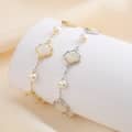 Light Luxury 14K Gold Plated 925 Sterling Silver Shell Pearl Bracelet 3