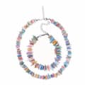 Boho Handmade Natural Puka Shell Chips Bracelet & Anklet Set Hawaiian Summer Seashell Rasta Necklace 2