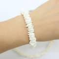 Boho Handmade Natural Puka Shell Chips Bracelet & Anklet Set Hawaiian Summer Seashell Rasta Necklace 6