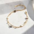 RINNTN Four Leaf Clover Jewellery 925 Sterling Silver Charm Mother of Pearl Bracelet Bangle 3