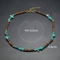 Natural Stone Sea Shell Turquoise Clips Beach Necklace With Handmade Coconut Shell Beaded Surfing 4
