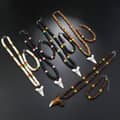 Vintage Resin Shark Tooth Necklace Set With Wooden Beaded Coconut Shell Bracelet 3
