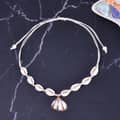 Hawaii Summer Beach Gold Foil Sea Shell Pendant Adjustable Choker With Cowries Puka Shell Necklace 2