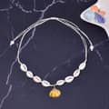 Hawaii Summer Beach Gold Foil Sea Shell Pendant Adjustable Choker With Cowries Puka Shell Necklace 6