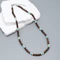 Boho Handmade Hawaii Beach Coconut Shell Beaded Necklace With Natural Turquoise Stone Puka Shell Surfing 2